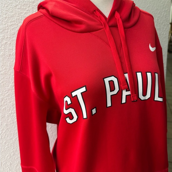 Nike Red St. Paul's Vibrant Red Hoodie Men's Pullover Sweatshirt Size Large EUC - Picture 2 of 7